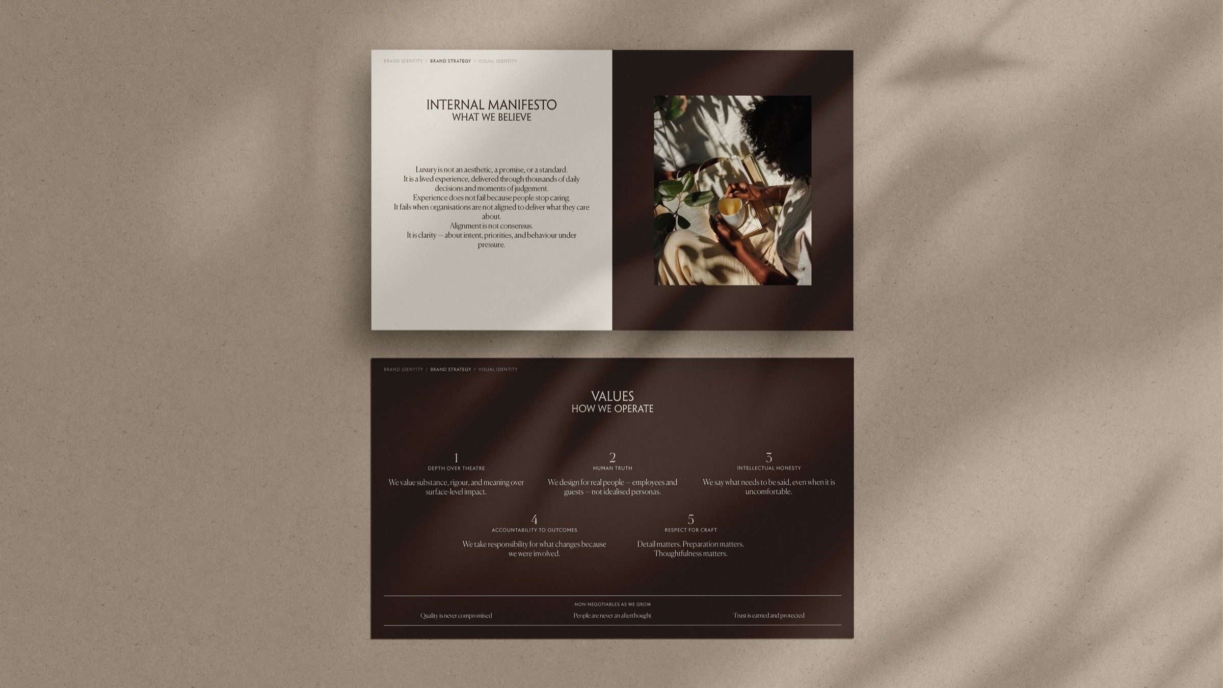Luxury Hospitality Consulting brand guidelines – image direction
