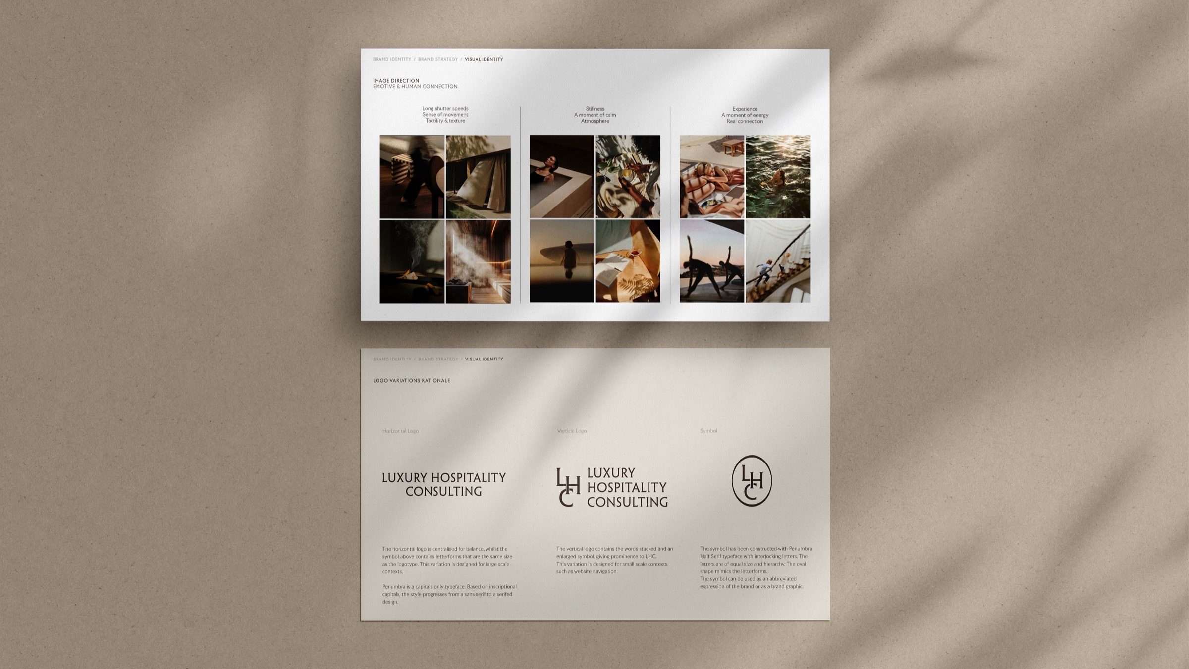 Luxury Hospitality Consulting brand guidelines: the logotype and marque